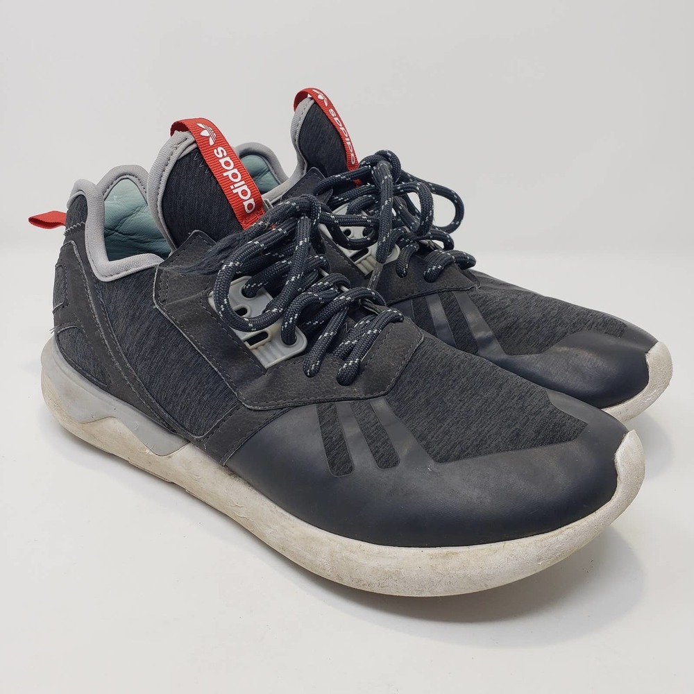 Adidas Originals Tubular Runner Weave Athletic Shoes Size 8 Mens Gray Red